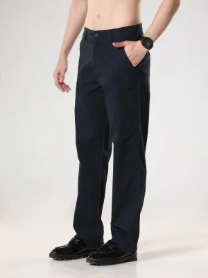 Piper - Comfort Fit Linen Trouser - Navy Blue