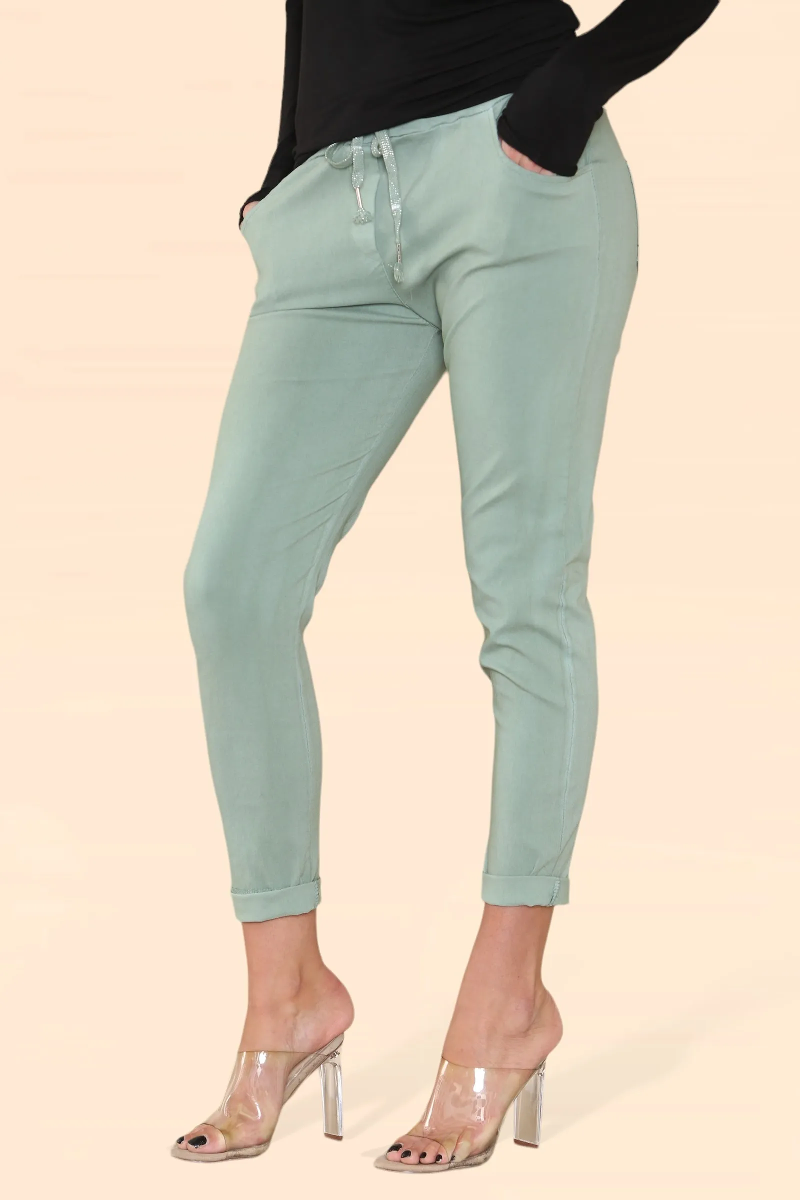 Plain Bi-Stretch Magic Trousers