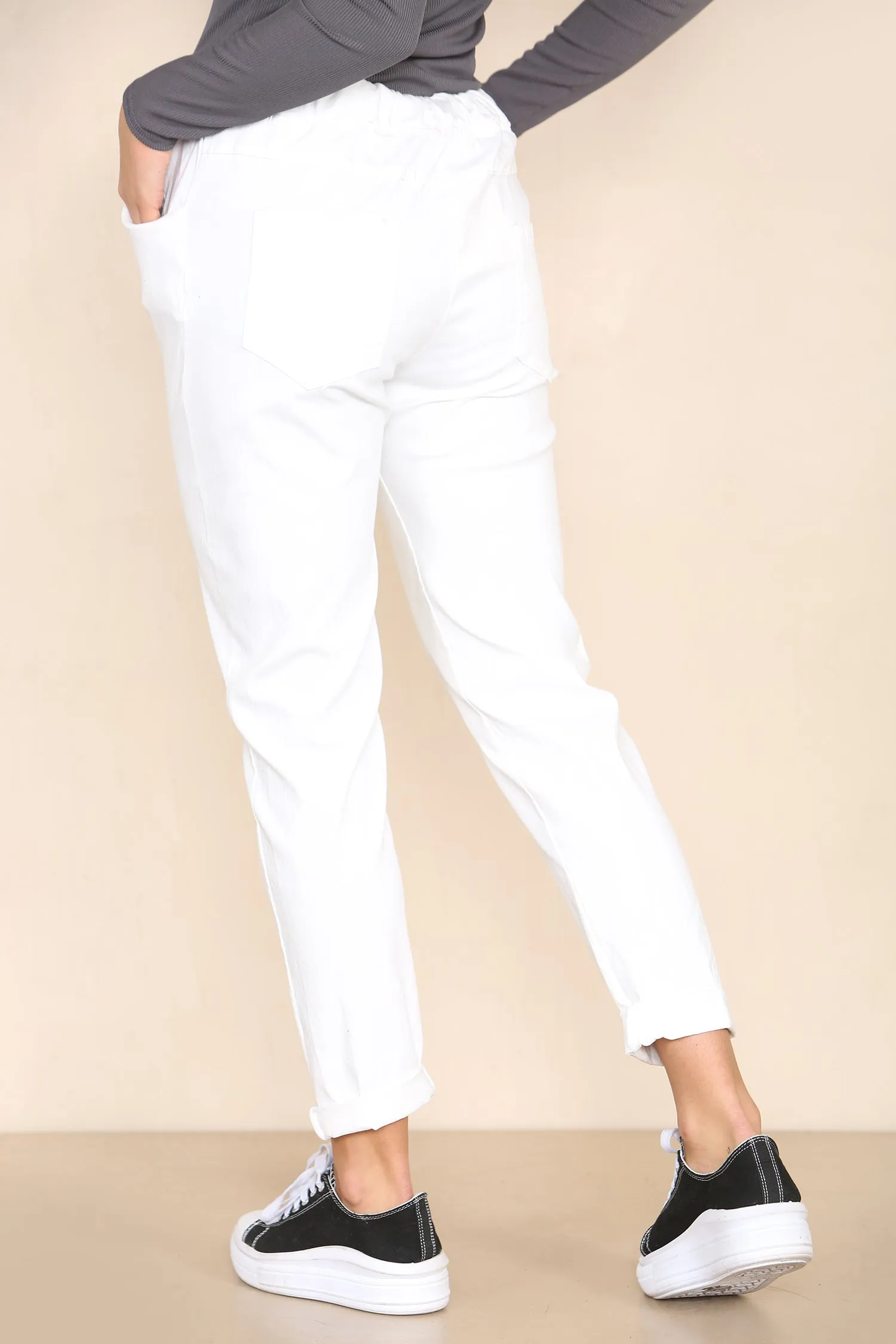 Plain Bi-Stretch Magic Trousers