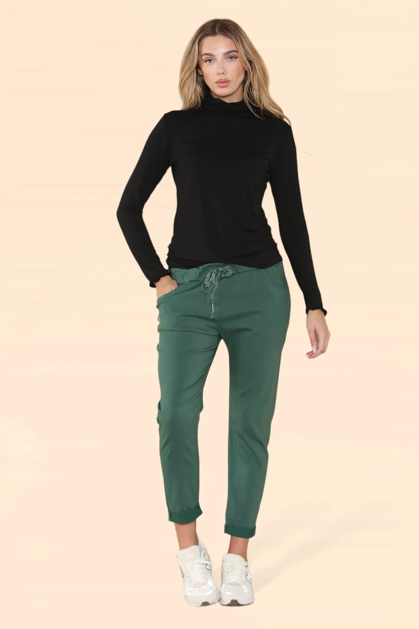 Plain Bi-Stretch Magic Trousers
