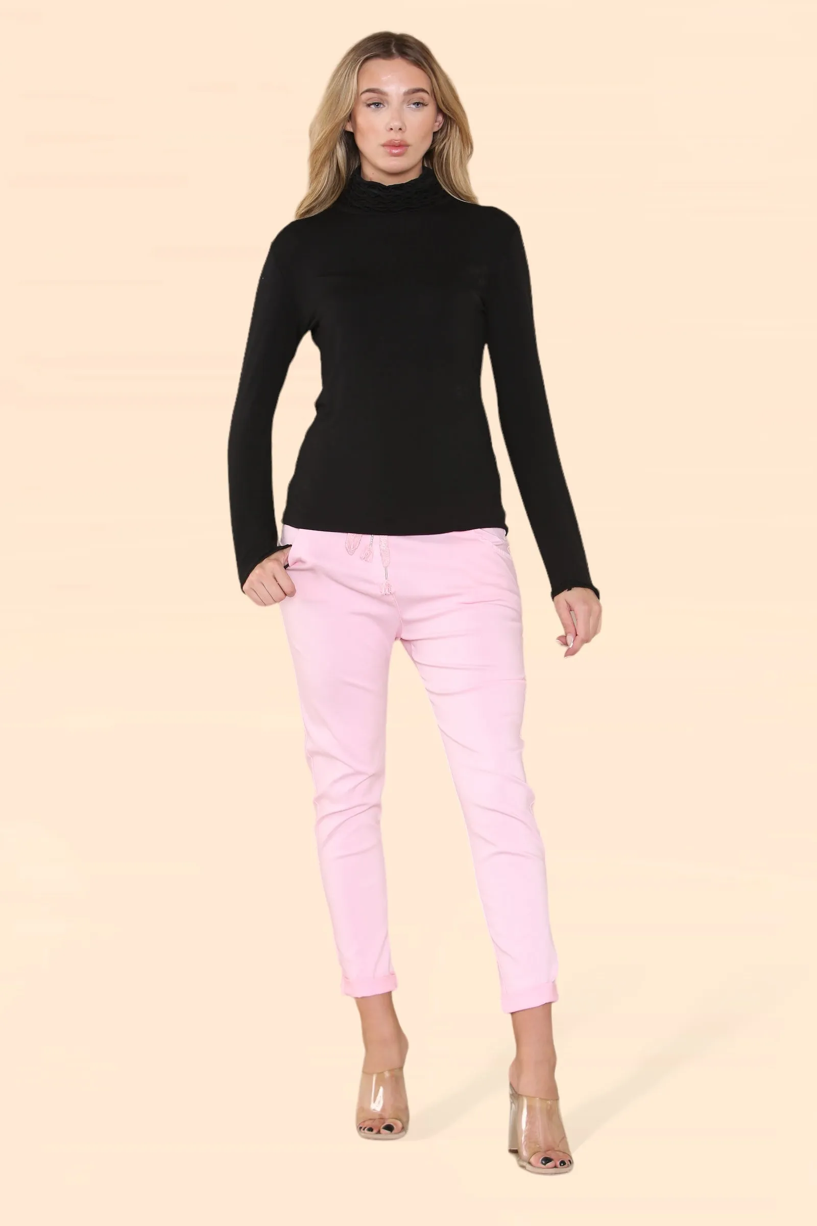 Plain Bi-Stretch Magic Trousers