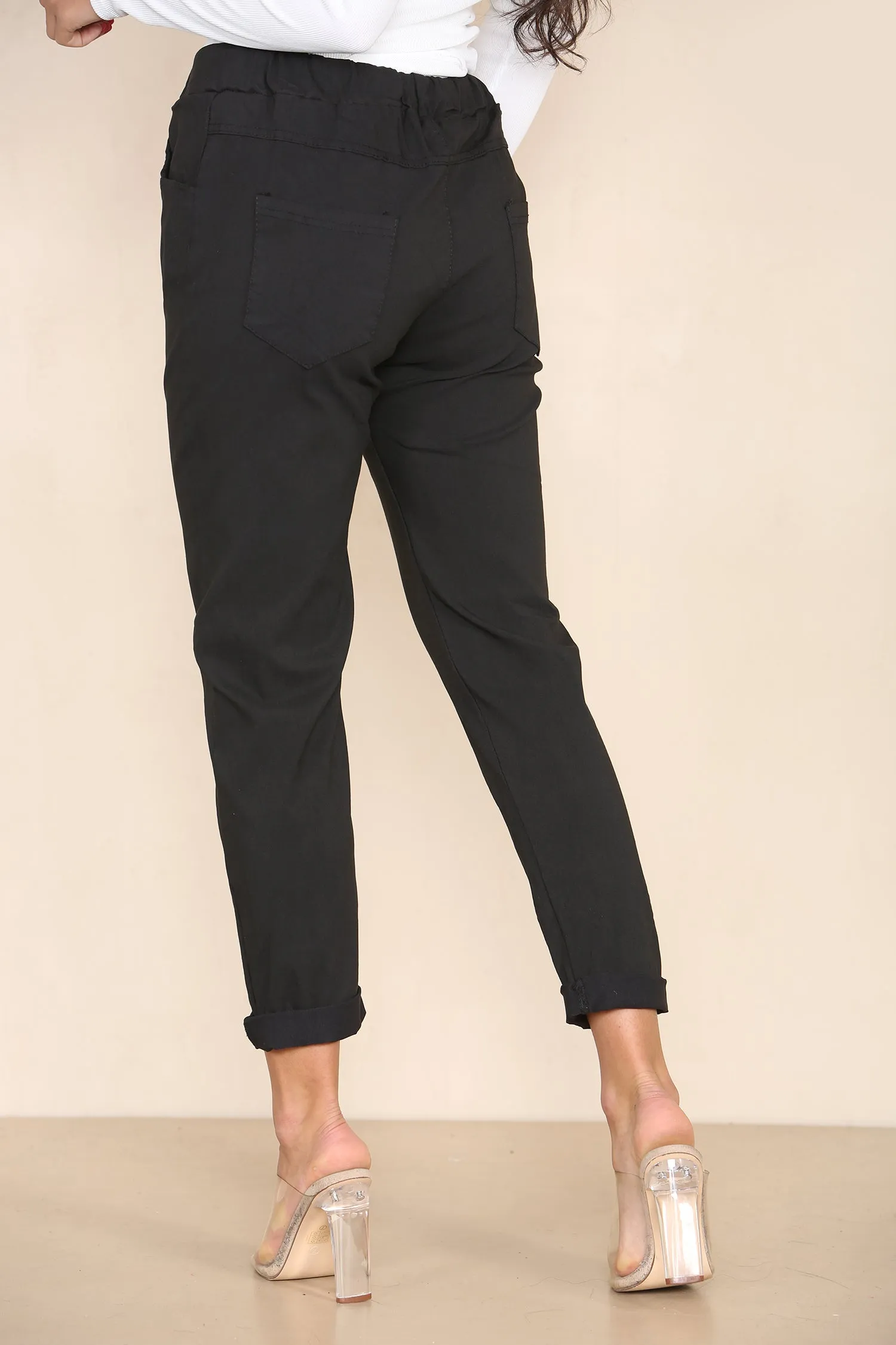 Plain Bi-Stretch Magic Trousers