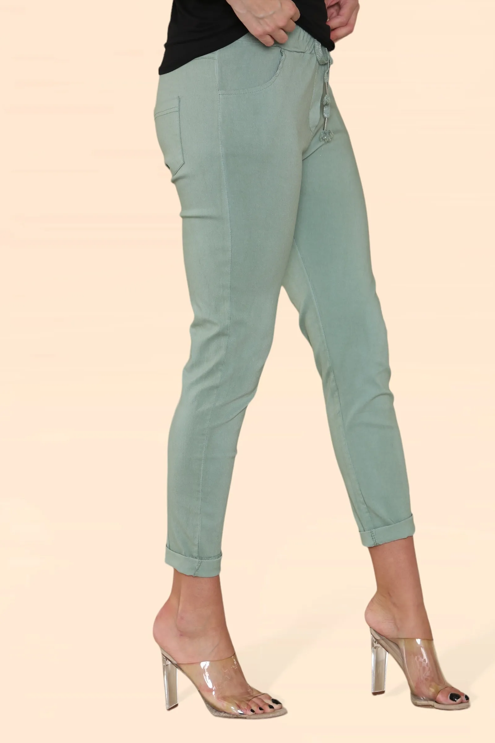 Plain Bi-Stretch Magic Trousers