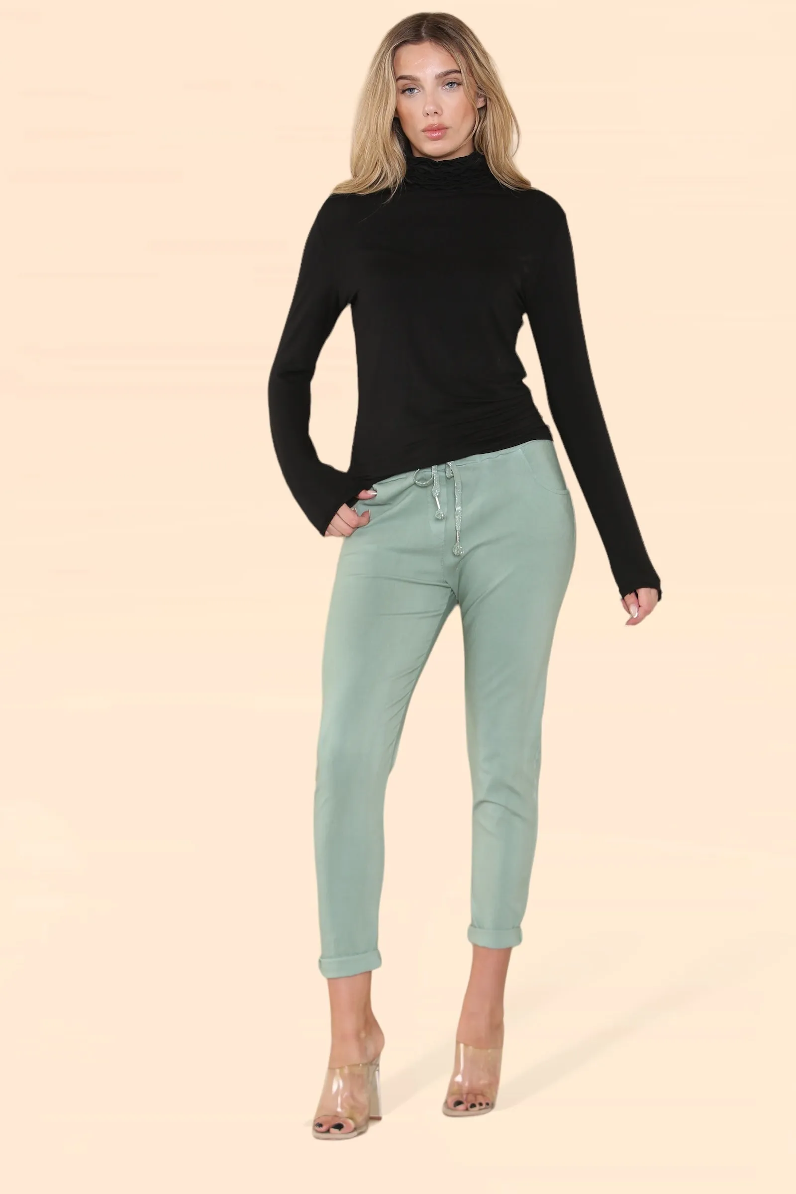 Plain Bi-Stretch Magic Trousers