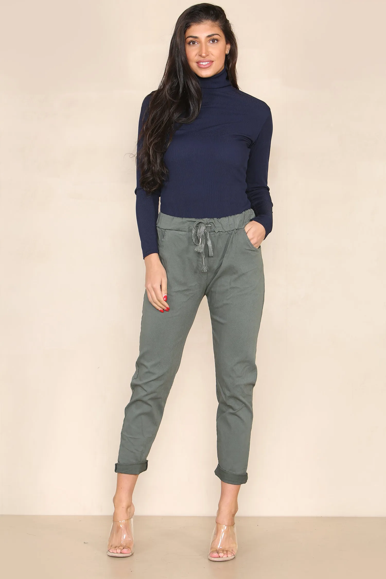 Plain Bi-Stretch Magic Trousers