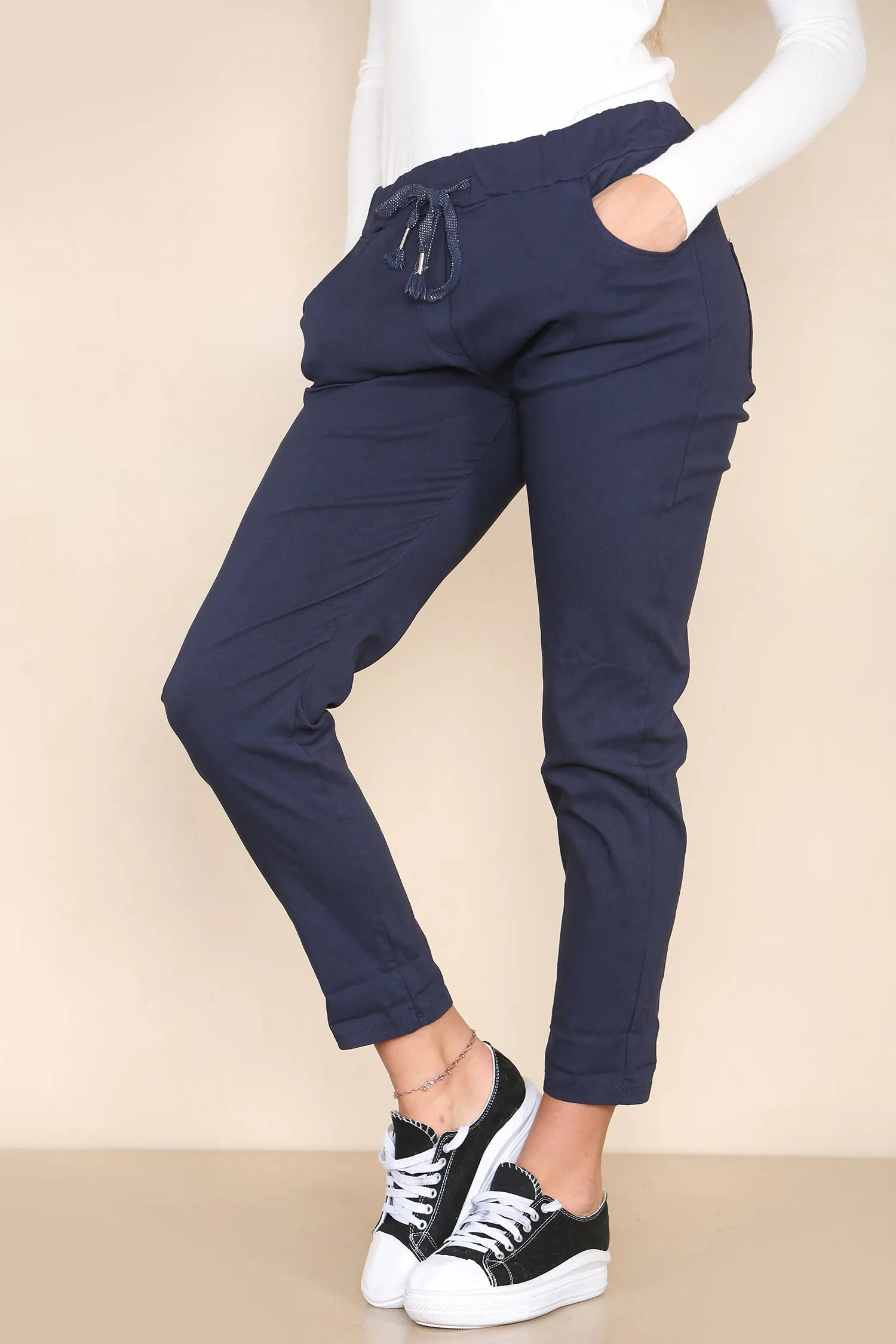 Plain Bi-Stretch Magic Trousers