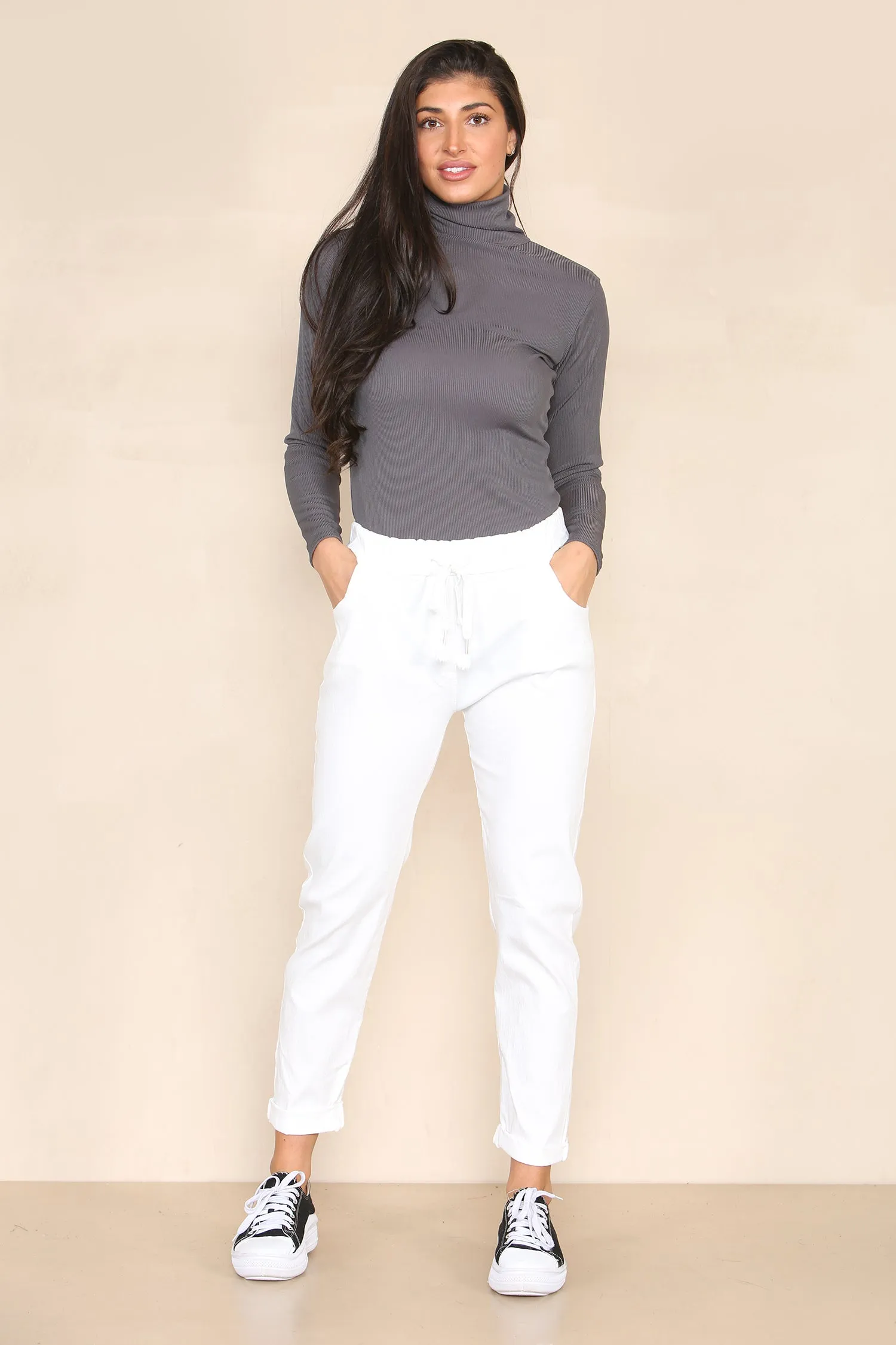 Plain Bi-Stretch Magic Trousers
