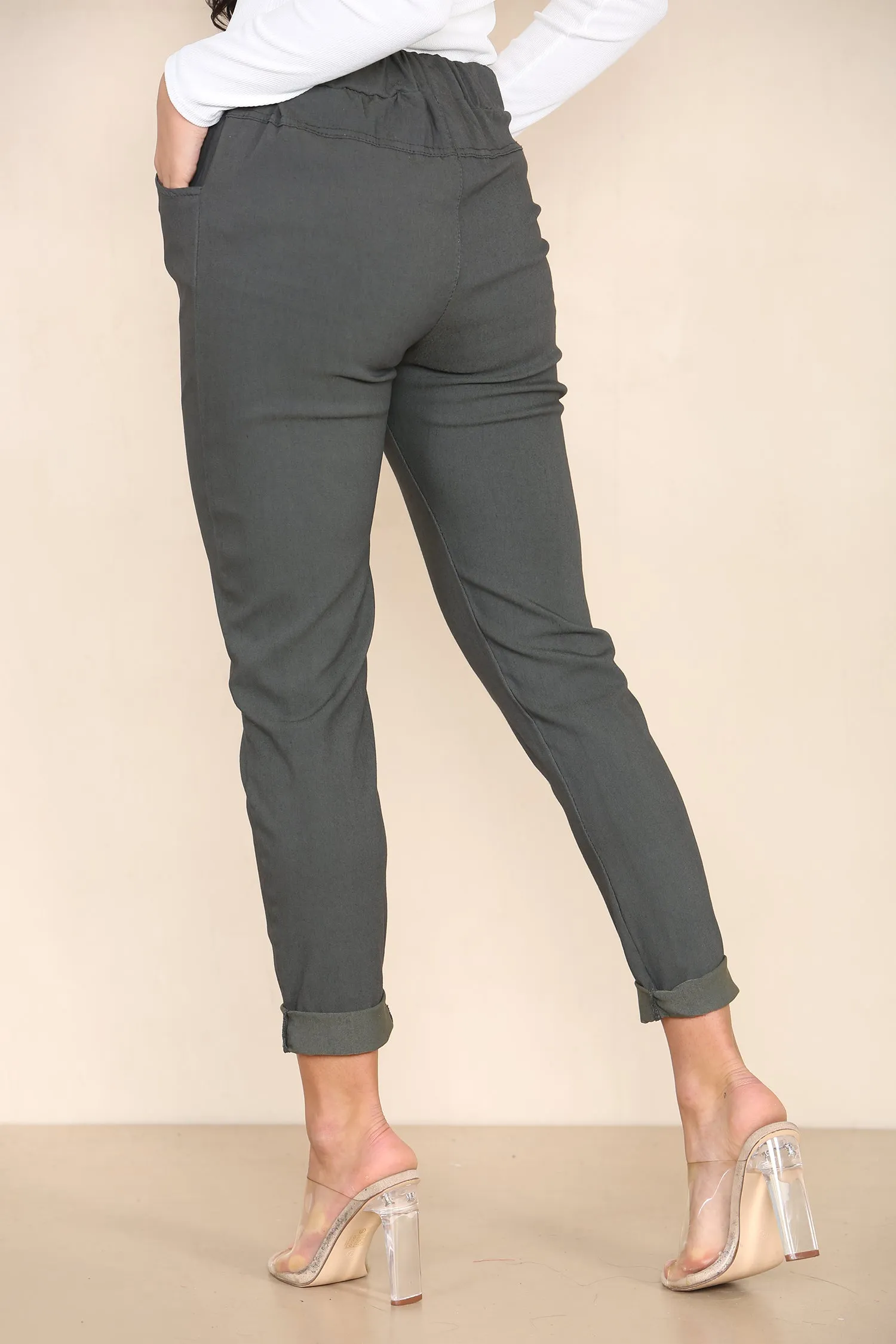 Plain Bi-Stretch Magic Trousers