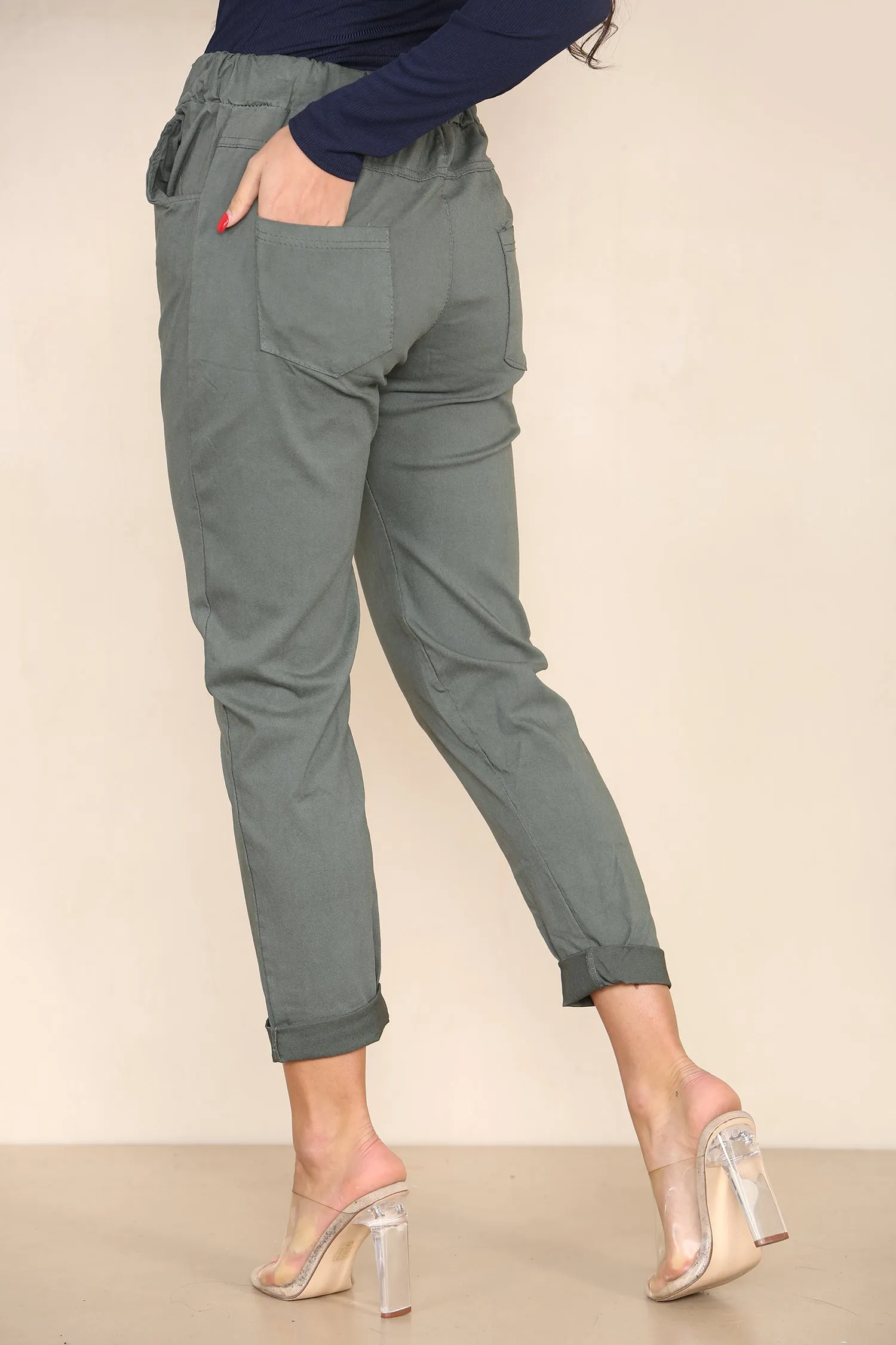 Plain Bi-Stretch Magic Trousers