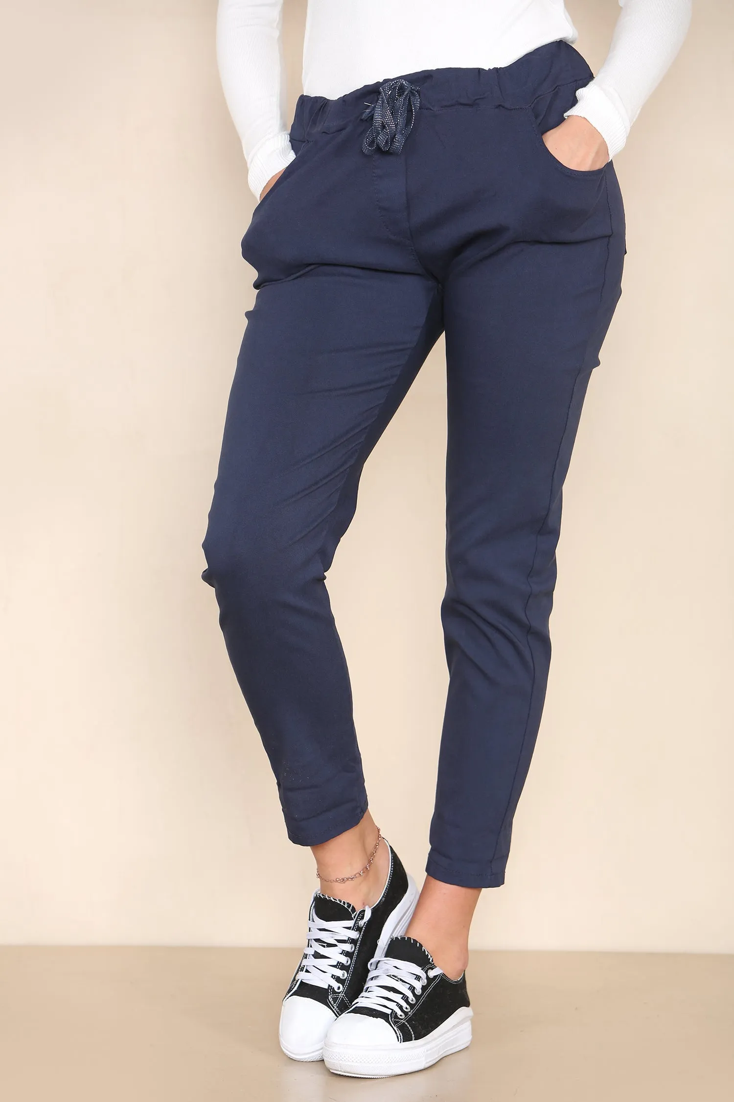 Plain Bi-Stretch Magic Trousers