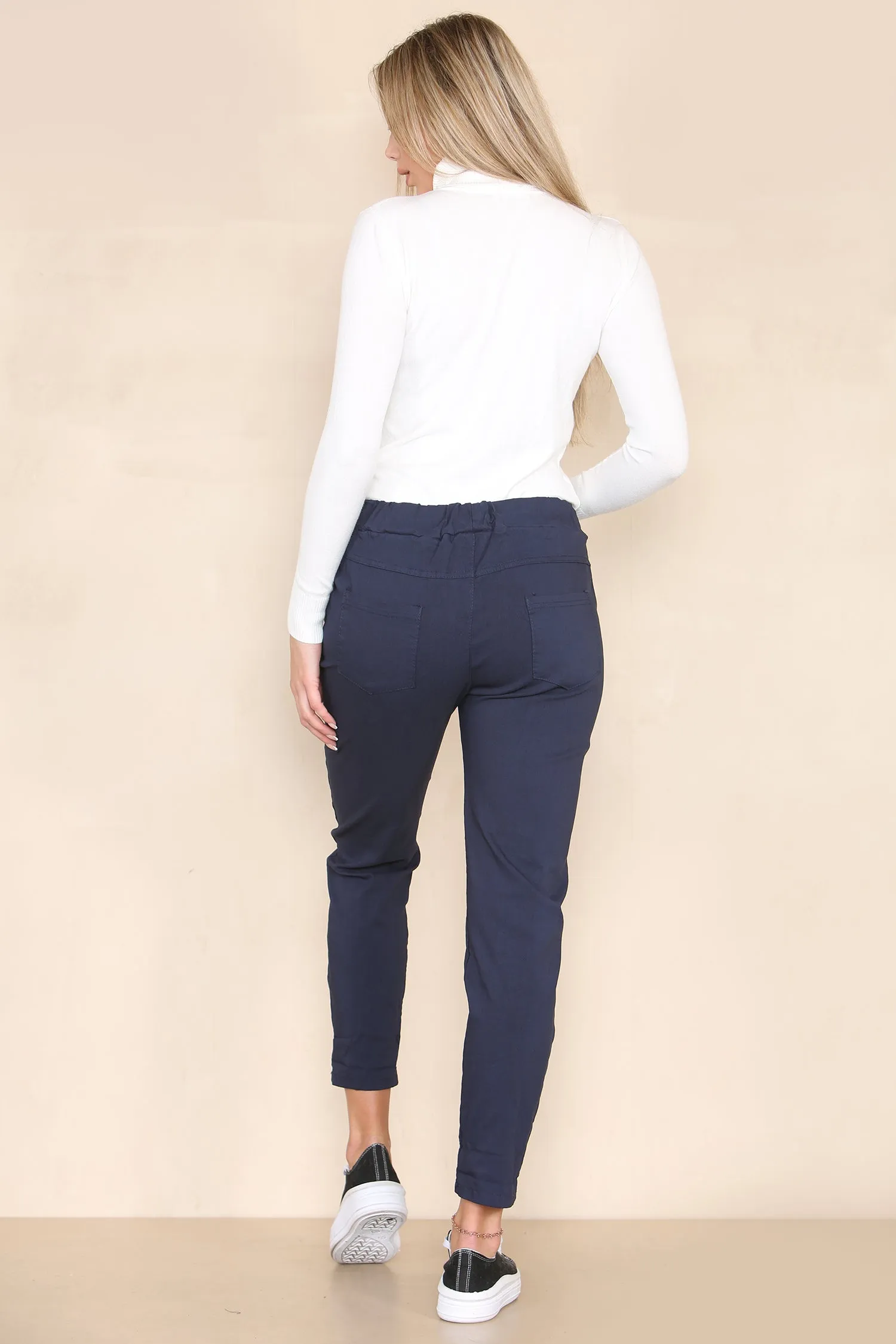 Plain Bi-Stretch Magic Trousers