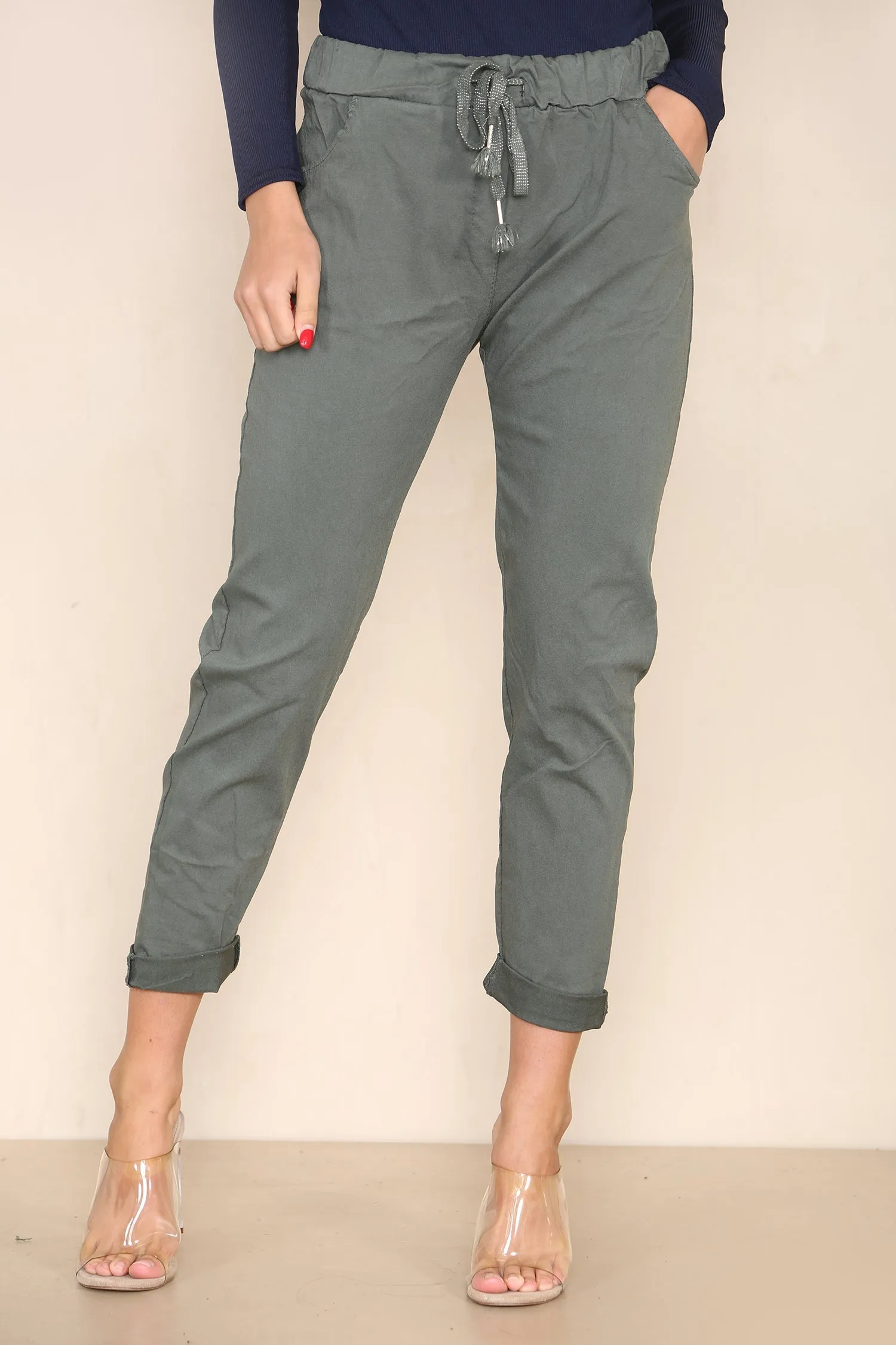 Plain Bi-Stretch Magic Trousers