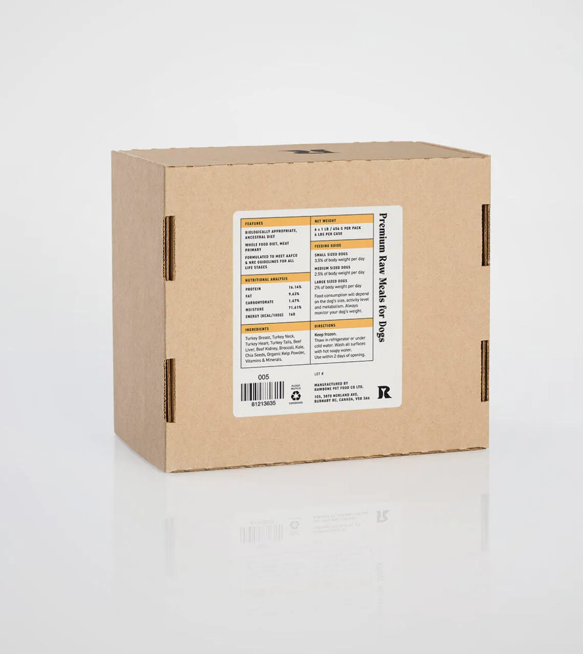 Rawbone Complete Turkey Meals (FROZEN)