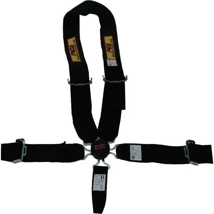 RCI 5-Point Cam Lock Racing Harness - Pull Up Adjust - Wrap Around - Black
