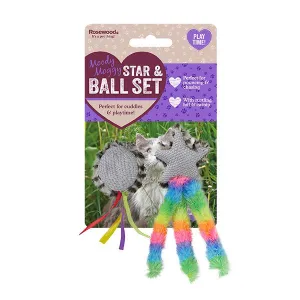 Rosewood | Cat Toy | Moody Moggy Star & Ball Set