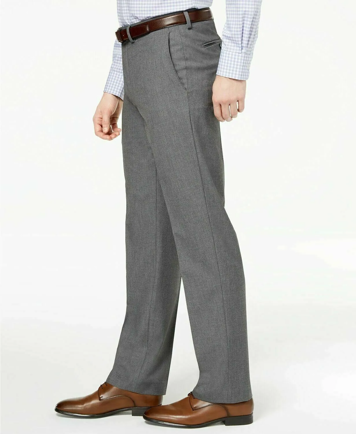 Ryan Seacrest Men’s Ultimate Modern-Fit Stretch Dress Pants Color Gray  W33xL30