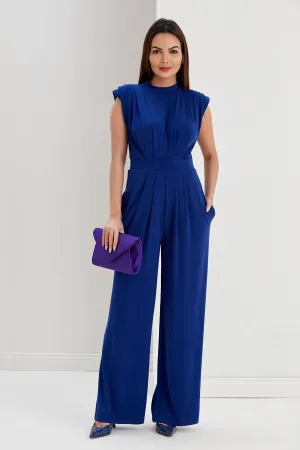 Sarry High neck Jumpsuit in Sax