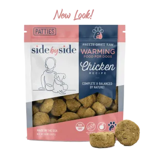 Side by Side Warming – Freeze Dried Raw Chicken Patties