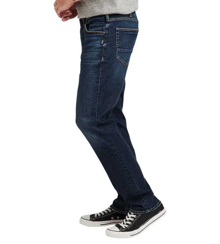 SILVER JEANS Eddie Relaxed Fit Tapered Leg - Dark Indigo