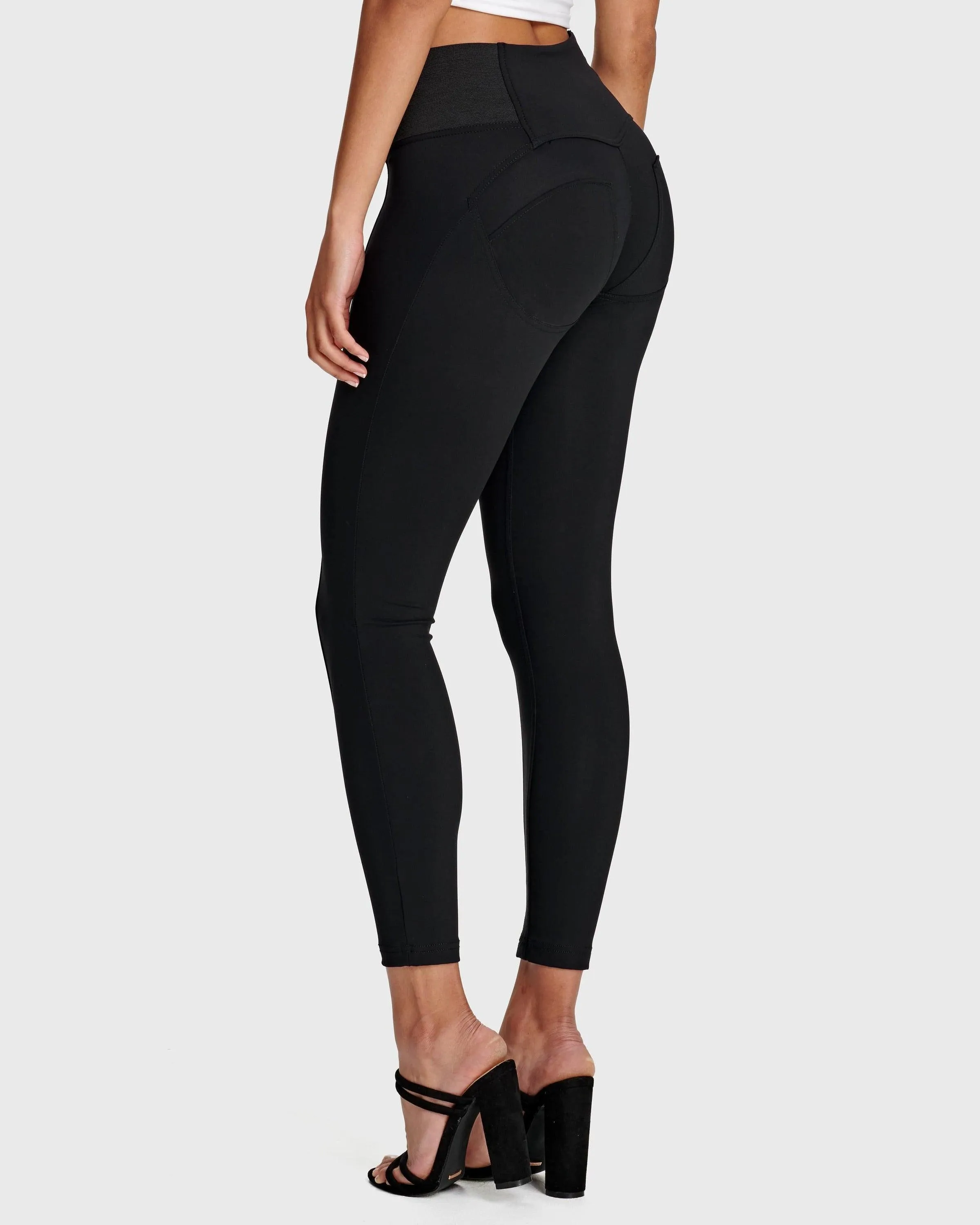 Slim Zipper Peach Butt Legging With Stretch