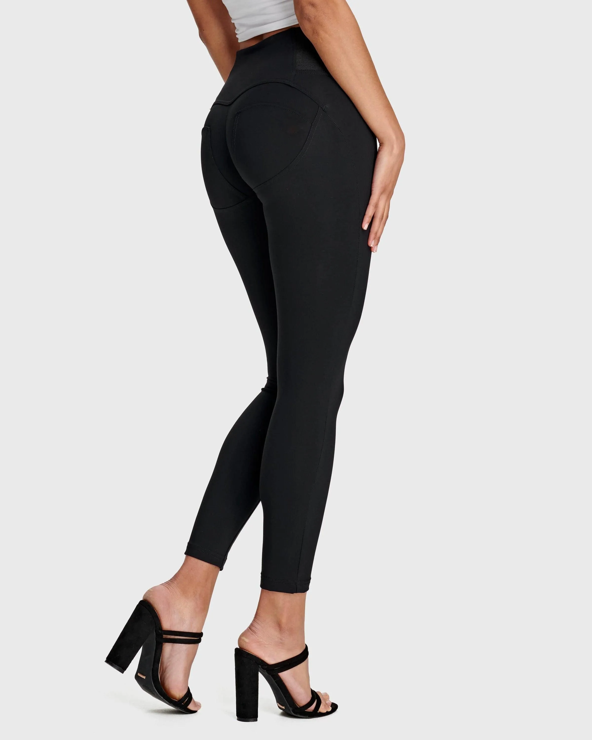 Slim Zipper Peach Butt Legging With Stretch