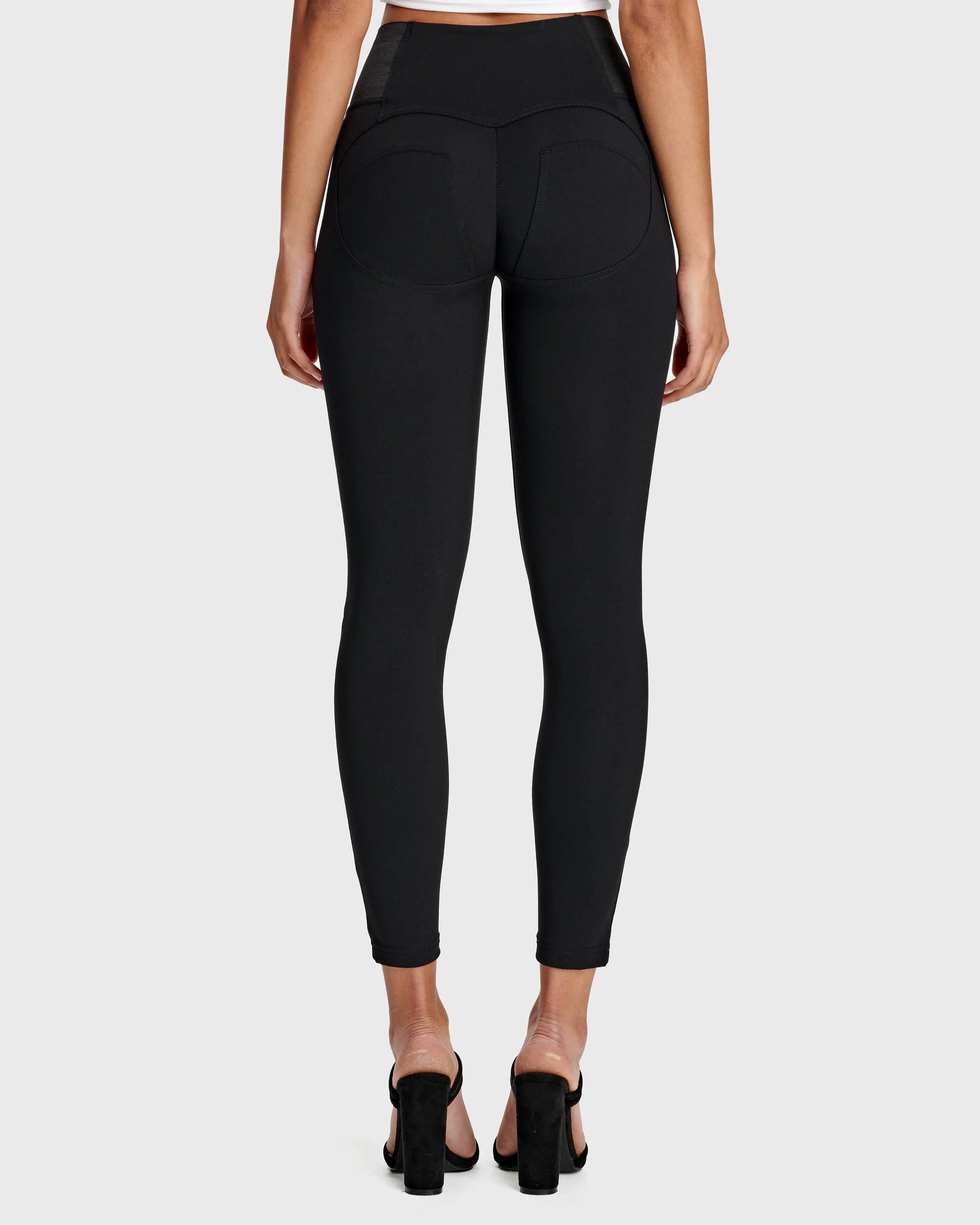 Slim Zipper Peach Butt Legging With Stretch