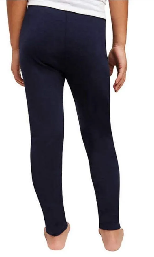Splendid Studio Girls 2-Pack Solid Tapered Stretch Knit Leggings Black/Navy 10