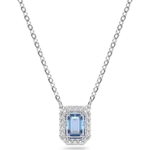 Swarovski Millenia necklace, Octagon cut Swarovski Zirconia, Blue, Rhodium plated 5614926