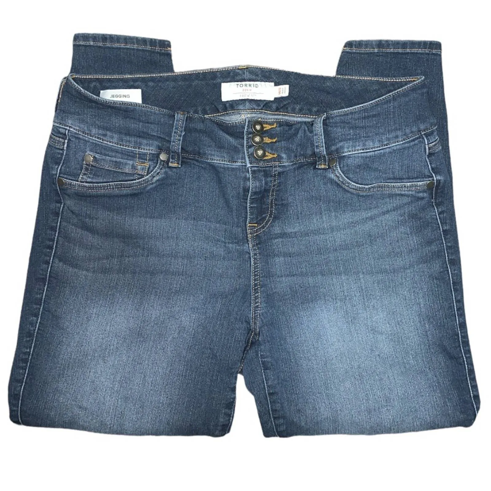 Sz 16 short Torrid Jeggings medium wash high rise high waisted skinny jeans (short)