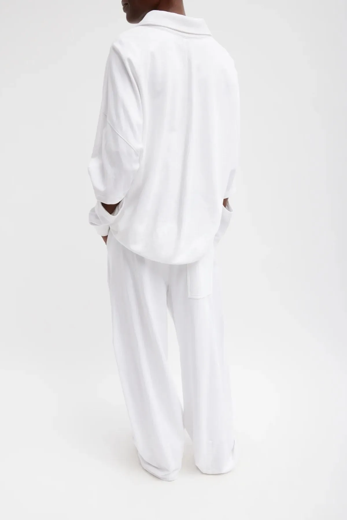 Tibi Summer Sweatshirting Winslow Pant - White
