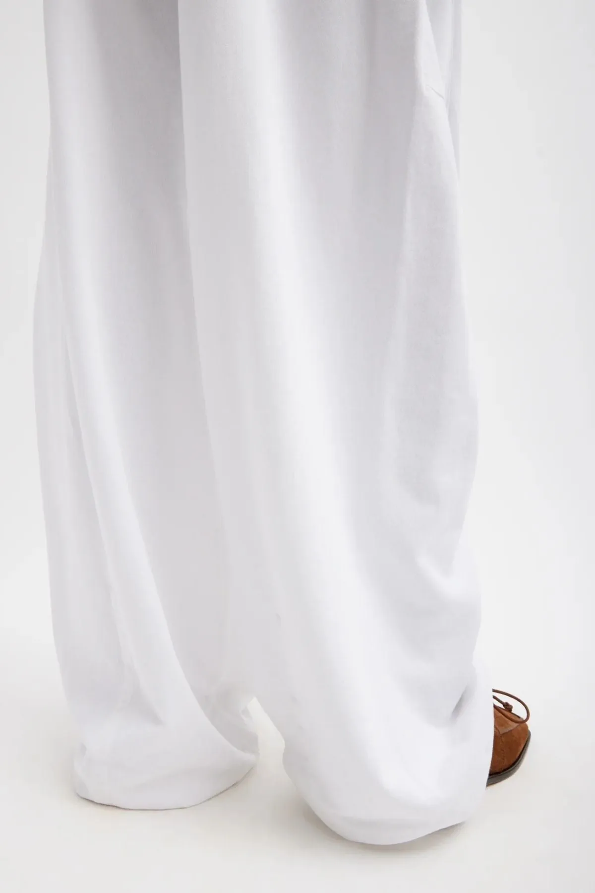 Tibi Summer Sweatshirting Winslow Pant - White