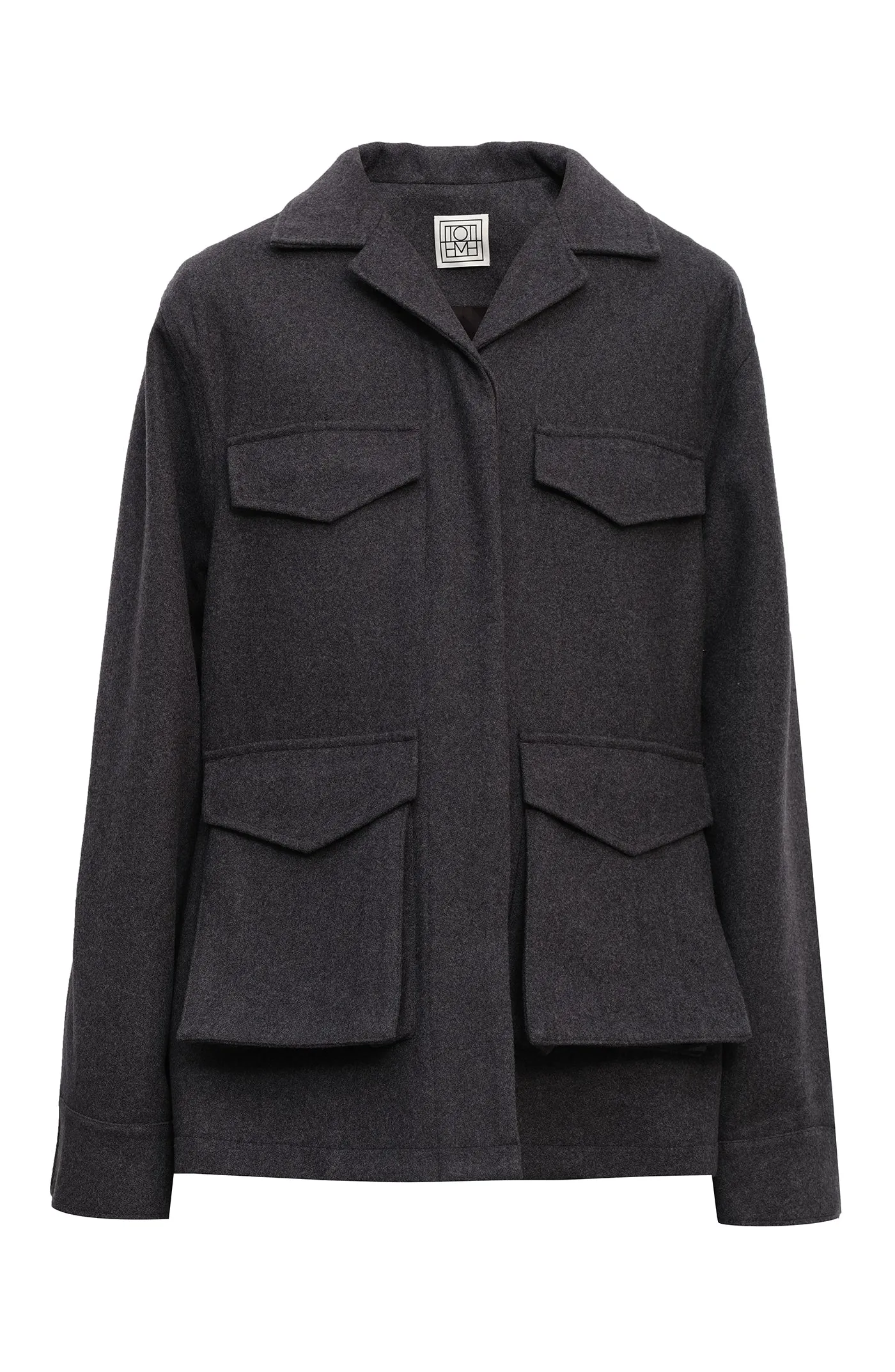 Toteme Felt Cargo Jacket Grey