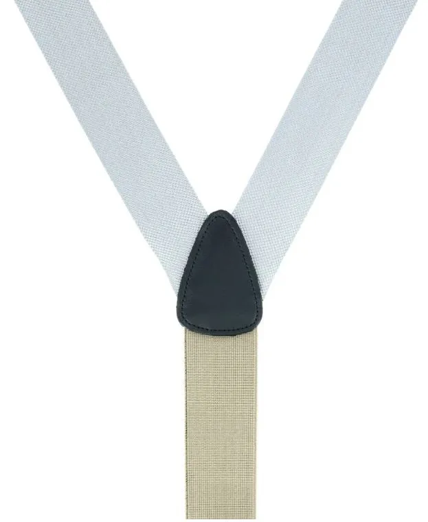 Trafalgar Hudson Nylon Button End Braces | Silver