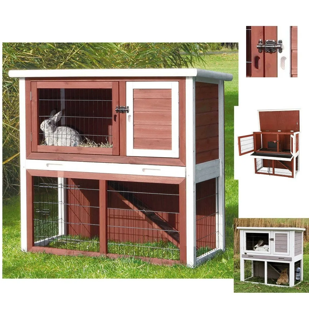 Trixie Natura Rabbit Hutch with Sloped Roof