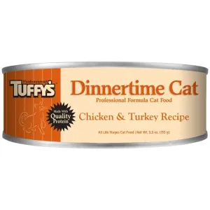 Tuffy's Dinnertime Chicken & Turkey Canned Cat Food 24ea/5.5 oz