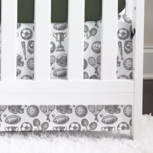 Vintage Sports Crib Skirt