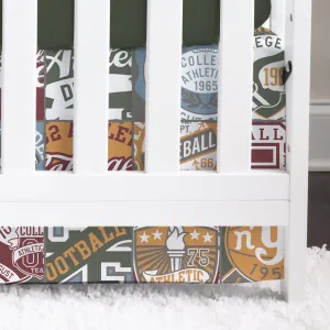 Vintage Sports Patch Crib Skirt