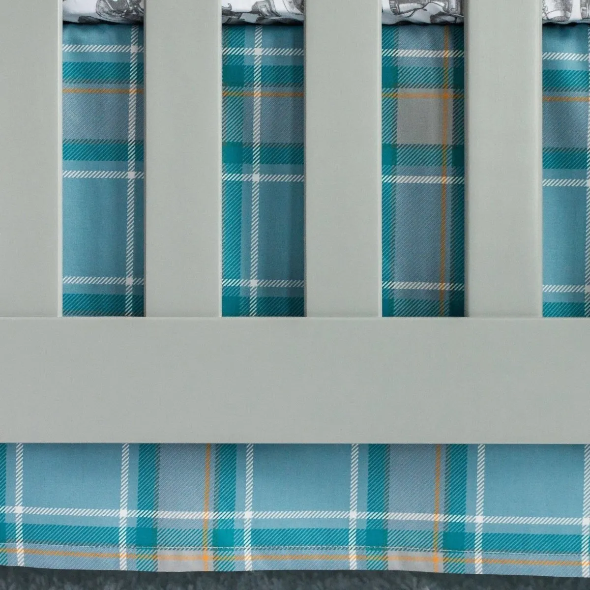 Vintage Sports Plaid Crib Skirt