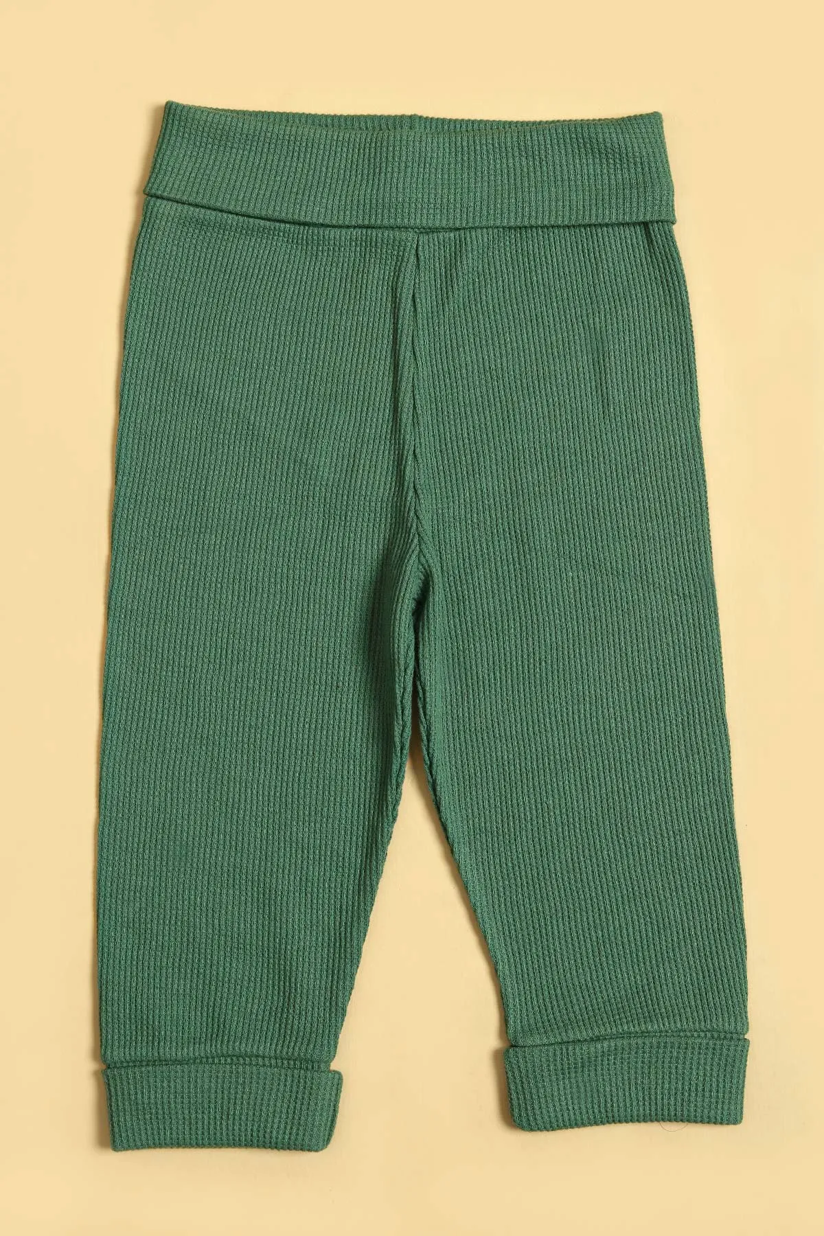 Waffle Weave Trousers - Rust-Black-Olive Green