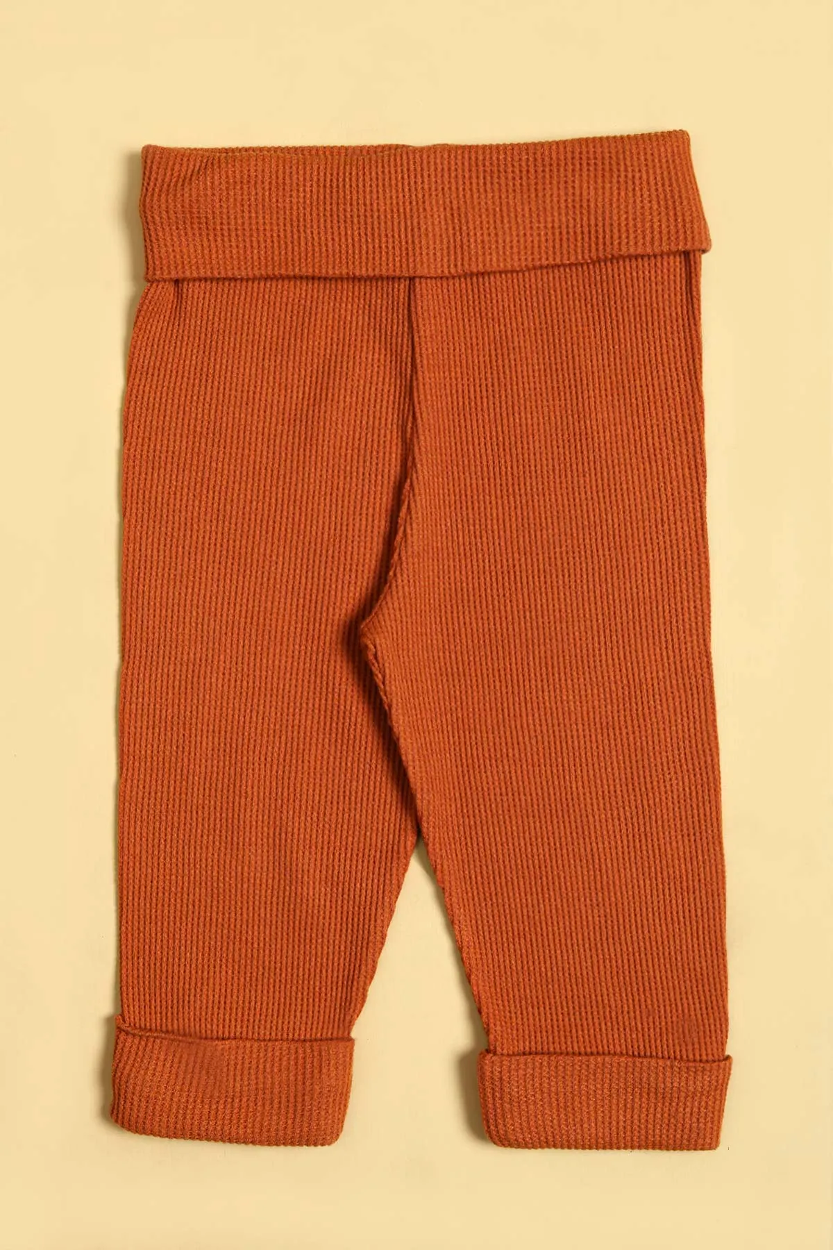 Waffle Weave Trousers - Rust-Black-Olive Green