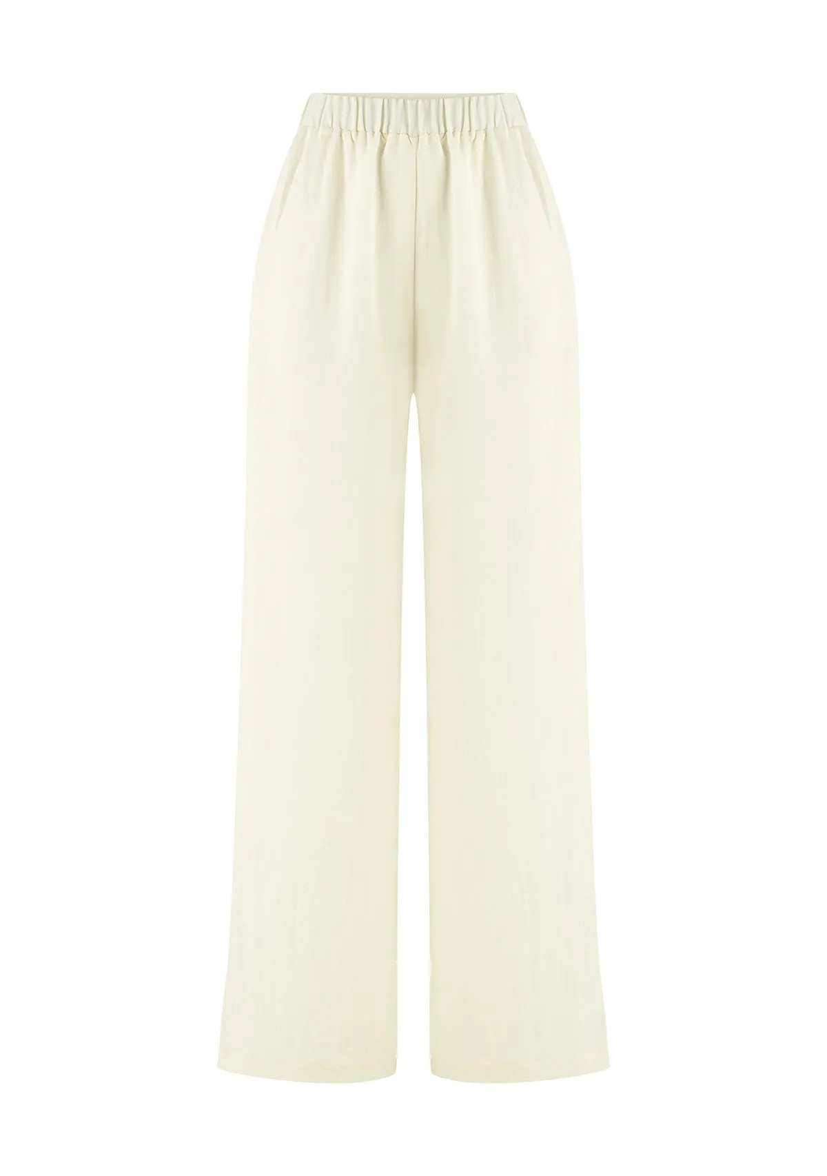 White Tencel Trousers