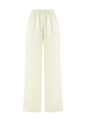 White Tencel Trousers