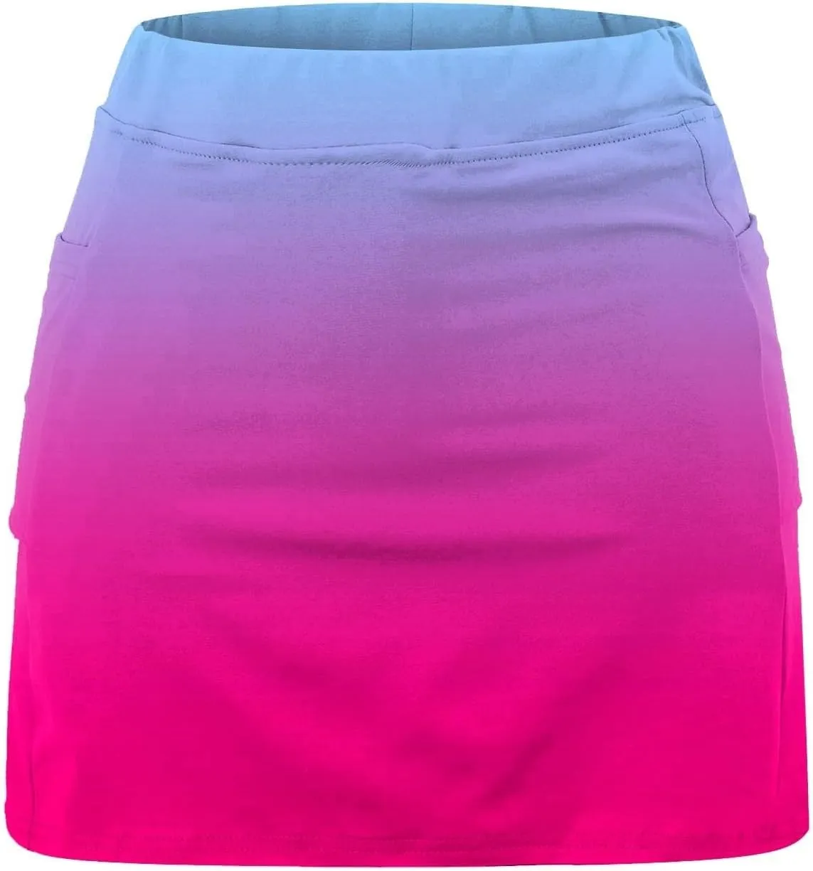 Women's Tennis Golf Skirts Gradient High Waisted Inner Shorts for Athletic Skorts with Pockets, S-5XL