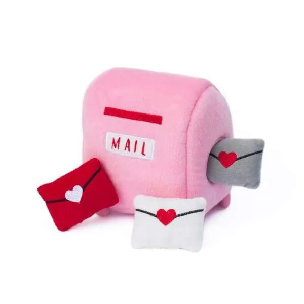 ZippyPaws Burrow Mailbox & Love Letters Dog Toy