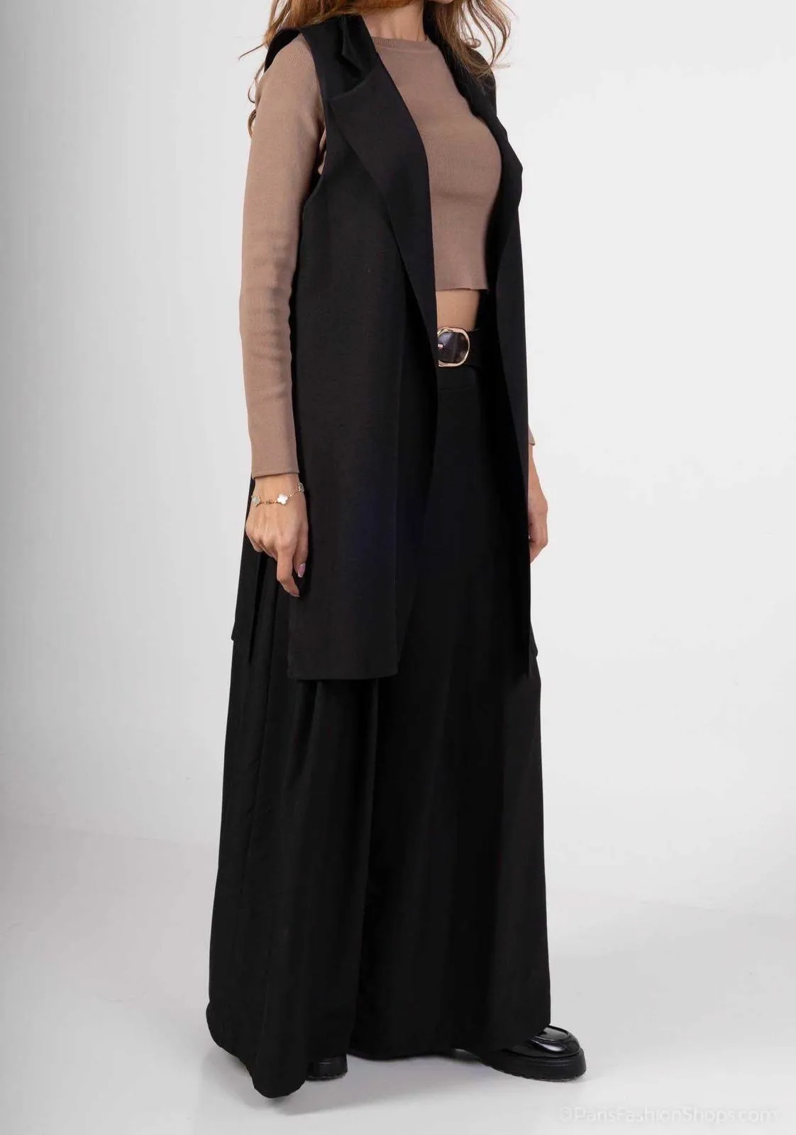 Zra Classy Wide Leg Belted Trousers – One Size (UK 8-14)